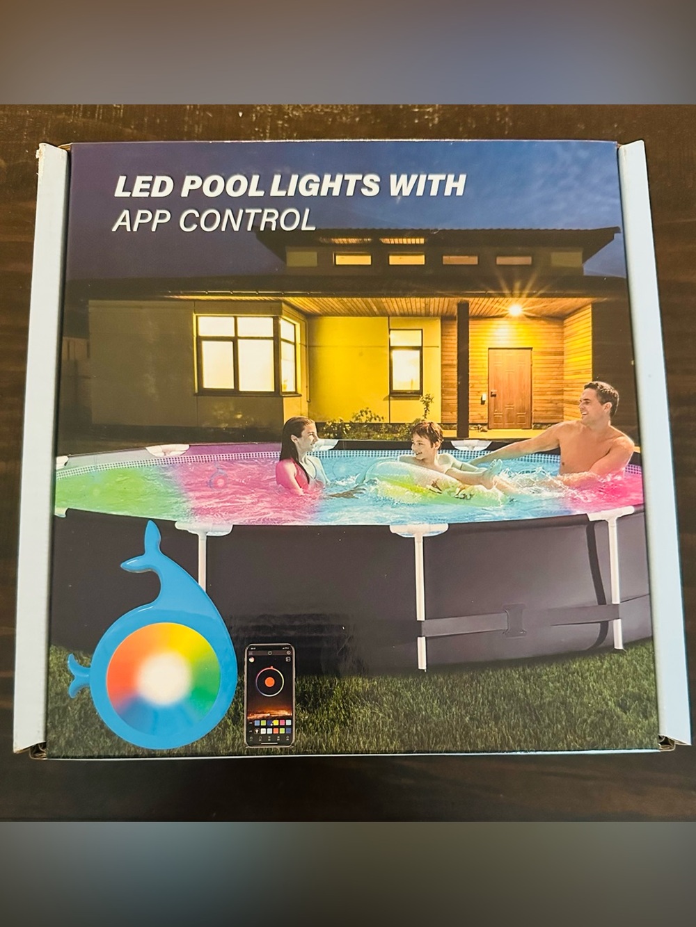 LED Pool Lights RGB Waterproof App Controlled Whale Design Swimming Lamp